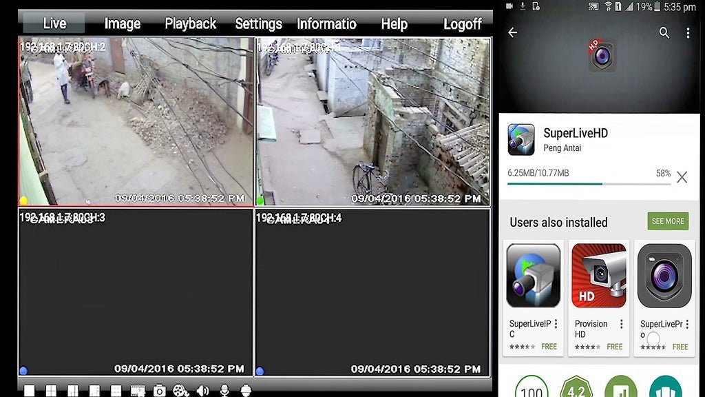 smartphone connection of cctv